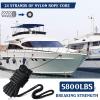 Dock Lines & Ropes Boat Accessories - 4 Pack 3/8" x 15' Double Braided Nylon Dock Lines with 12 Loop Excellent 5800 lbs Breaking Strength Marine Rope for Kayak Pontoon Boats up to 30ft Boating Gifts view 3