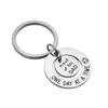 Meibai Sobriety Gift for Men Women One Day At a Time Keychain Proud of You Dad Mom NA AA Addiction Recovery Gifts (Keychain for Dad) view 1