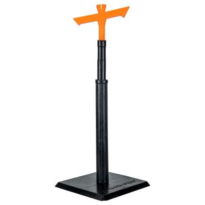 CHAMPRO Attack Angle Batting Tee, Adjustable Height and Durable Rubber Construction, (27 to 42 inches), Black, orange