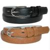 CTM Kid's Basic Leather Dress Belt (Pack of 2 Colors), Medium, Black and Tan view 3