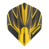 Winmau Prism Alpha Black & Orange Extra Thick Dart Flights - 1 Set per Pack (3 Flights in Total) view 1