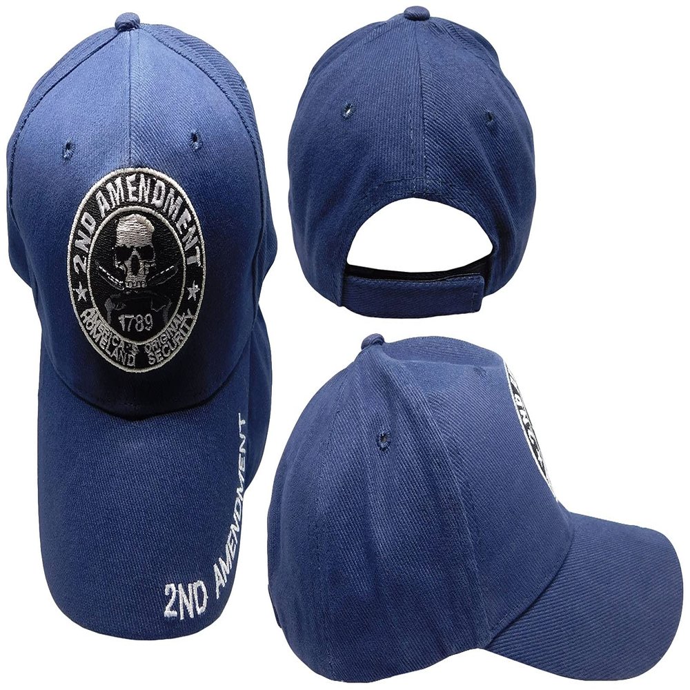 2nd Amendment America's Original Homeland Security Navy Blue Embroidered Hat Cap