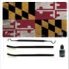 EDOG Maryland State Flag 5 PC Cerus Gear Heavy Duty Pistol Cleaning 12x17 Padded Gun-Work Surface Protector Mat Solvent & Oil Resistant & 3 PC Cleaning Essentials & Clenzoil, Made in the USA view 1