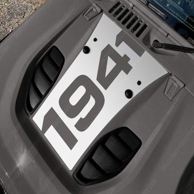Hood Decal Sticker 1941 to fit Hard Rock Rubicon Jeep Wrangler JK JKU 2007-2018 (White)
