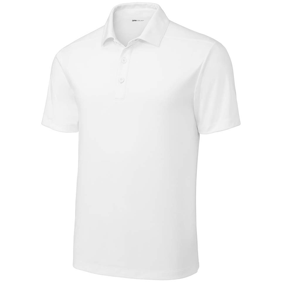 DRIEQUIP Men's UPF 50 UV Sun Protection Performance Polo-L-White