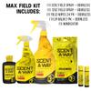 Hunters Specialties Saw Max Odorless Field Kit - 32 Oz Field Spray, 12 Oz Field Spray, 24 Pack Field Wipes, 2 Pack Lip Balm, Windicator view 2