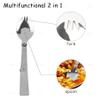 AUEAR, 3 Pack Foldable Muti-Function Stainless Steel Spork Flatware Cutlery Spoon Fork with Carrying Case Travel and Other Outdoor Activities view 4