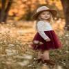 2Bunnies Girl Peony Lace Back A-Line Straight Tutu Tulle Party Flower Girl Dress (Burgundy Sleeve Short, 6) view 4