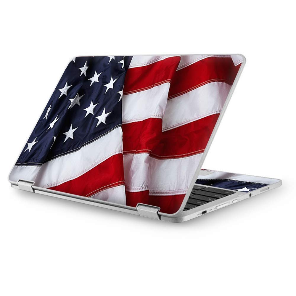 Chromebook 12.5 Laptop Notebook Skins Vinyl Stickers Cover Decals Wrap - US Flag USA America
