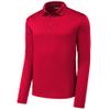 DRIEQUIP Men's UPF 50 Protection Long Sleeve Performance Polo-M-TrueRed view 1