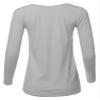 A2Y Basic Solid Soft Cotton Long Sleeve V-Neck Top T-Shirt Light Grey S view 3