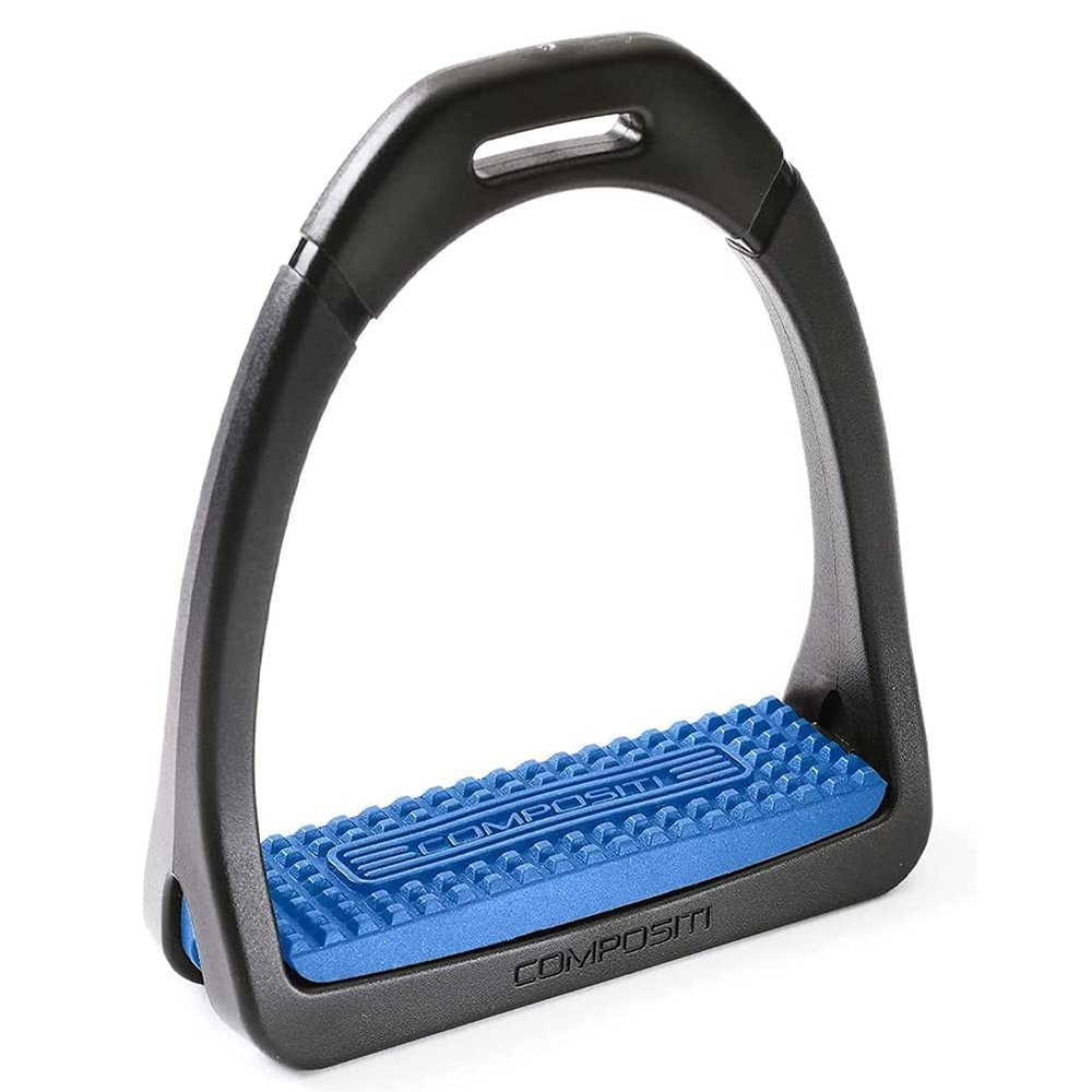 COMPOSITI Women's Premium Profile Lightweight Extremely Strong Horse Riding Polymer Stirrups, Blue
