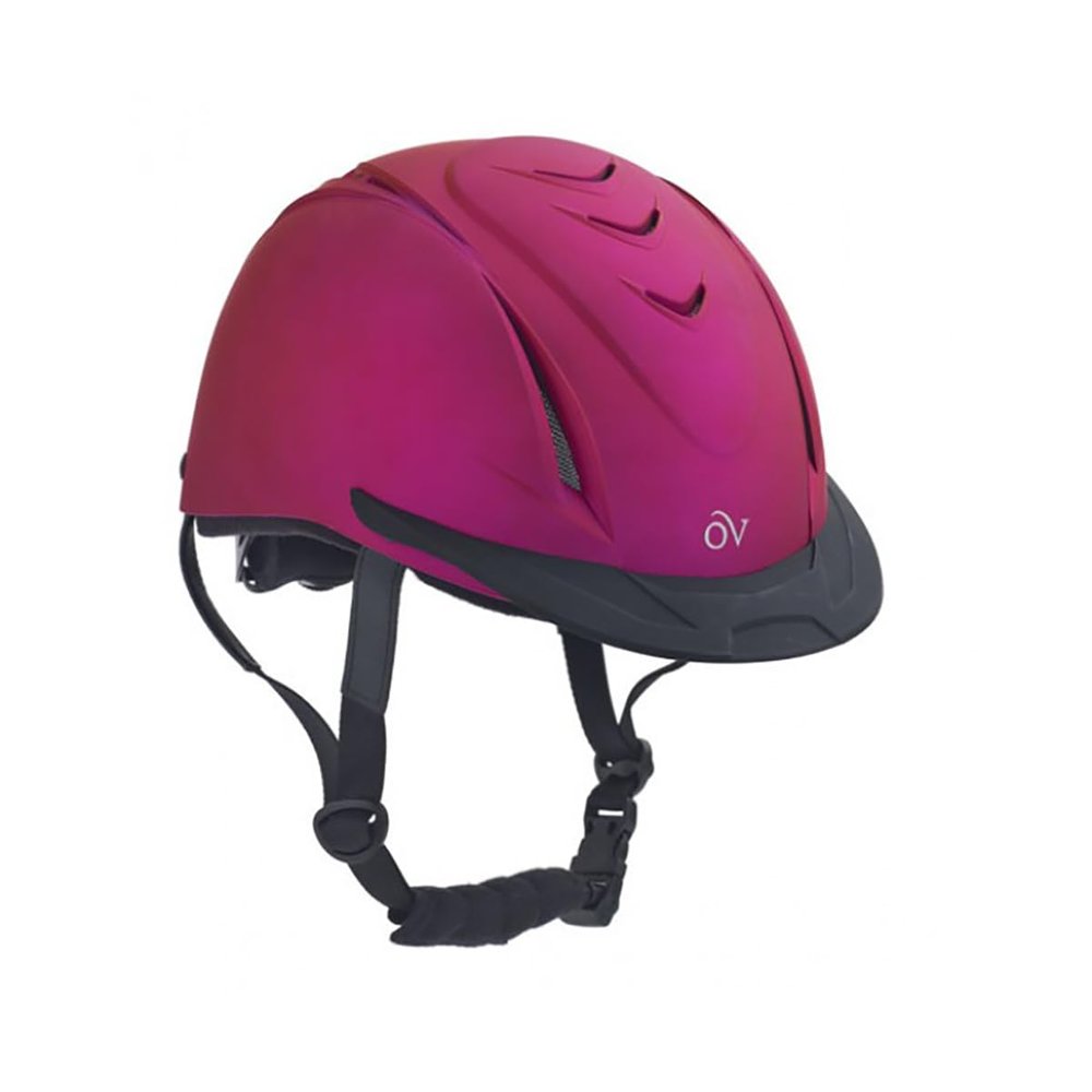 Ovation Adults' Equestrian Horse Riding Lightweight Comfortable Adjustable Low-Profile Metallic Schooler Helmet, Fuchsia, XS/S