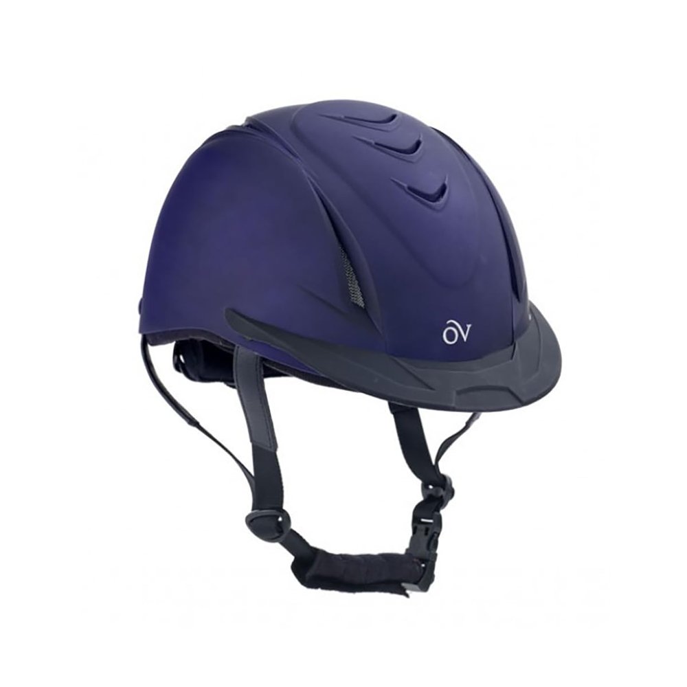 Ovation Adults' Equestrian Horse Riding Lightweight Comfortable Adjustable Low-Profile Metallic Schooler Helmet, Purple, S/MD