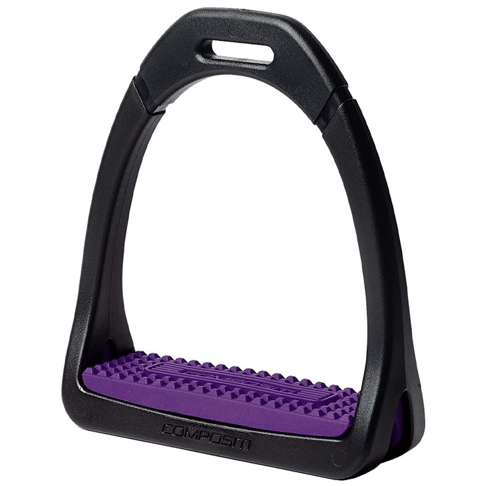 COMPOSITI Women's Premium Profile Lightweight Extremely Strong Horse Riding Polymer Stirrups, Purple
