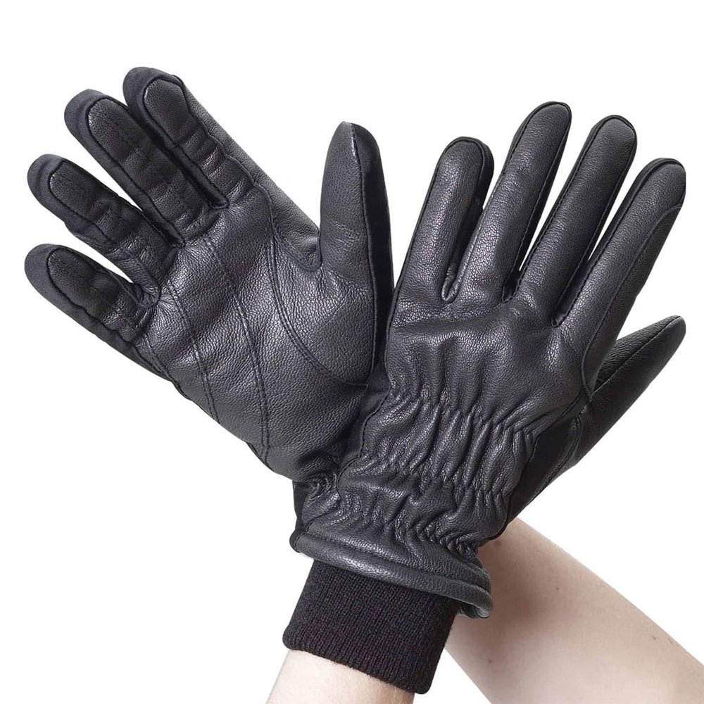Ovation Leather Winter Glove w/Cuff, Color: Black, Size: L (468430BLK-LRG)
