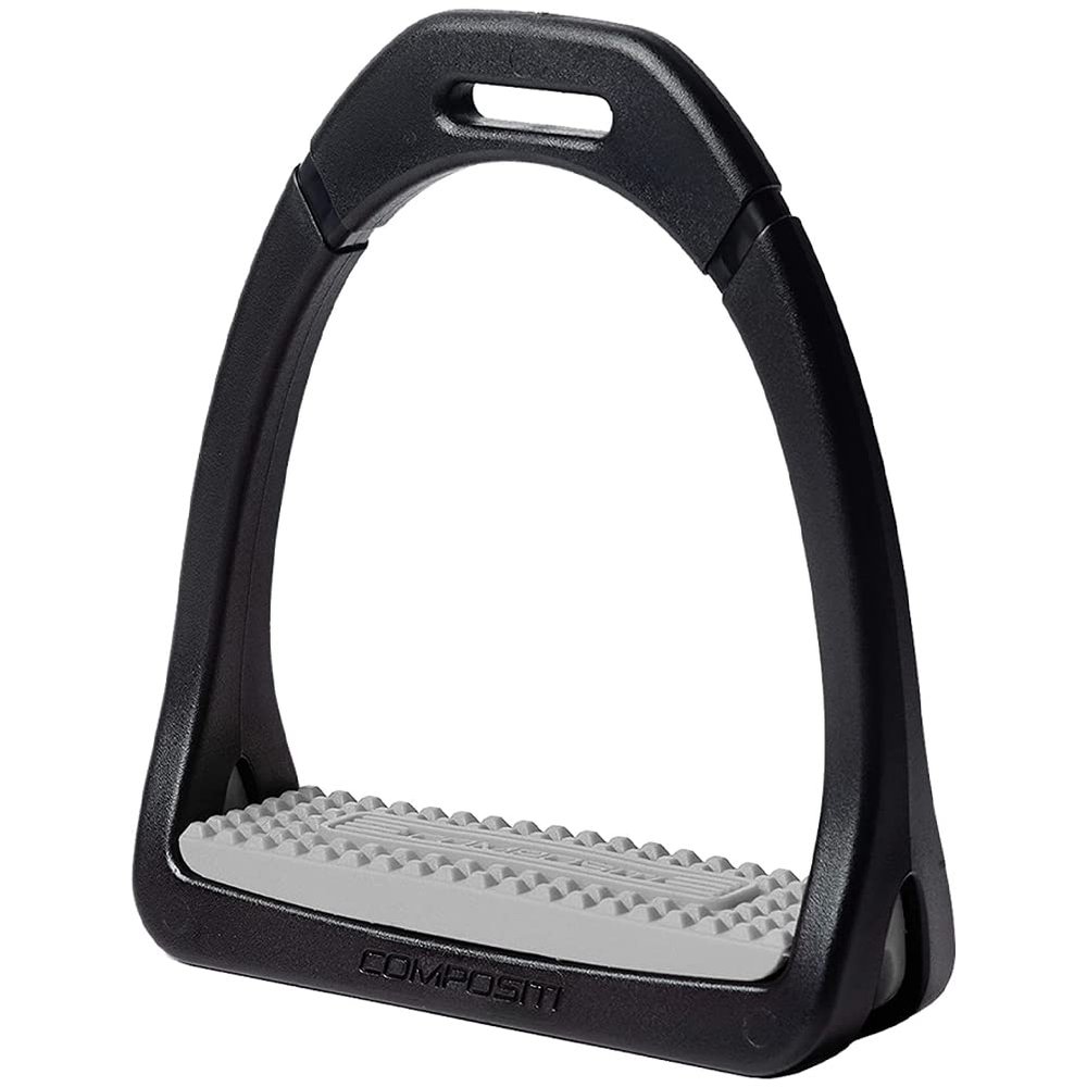COMPOSITI Women's Premium Profile Lightweight Extremely Strong Horse Riding Polymer Stirrups, Grey