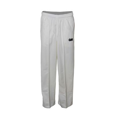 Gunn & Moore Trousers-Finished Hem, White, Medium to fit Waist 33-34"
