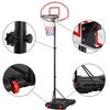Yaheetech Portable Basketball Hoop for Kids/Youth Outdoor/Indoor Basketball Goals Stand 6.4-8.2ft Height Adjustable, Red view 3