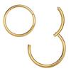 MissNity 316L Surgical Steel Hinged Nose Rings Hoop 18G 18 Guage Clicker Segment Nose Hoop, 14K Gold, 8mm view 1