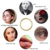 MissNity 316L Surgical Steel Hinged Nose Rings Hoop 18G 18 Guage Clicker Segment Nose Hoop, 14K Gold, 8mm view 4