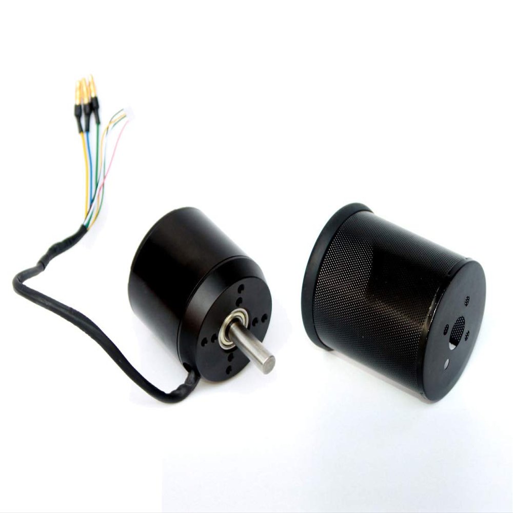 6374 Brushless Motor with Hall Sensor 3000W Electric Off Road Skateboard Engine M10 Motor Shaft 36V High Speed Electric Motor (6374 with Cover)