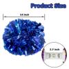 Hooshing 2PCS Blue Pom Poms Cheerleading with Baton Handle for Team Spirit Sports Dance Cheering view 2