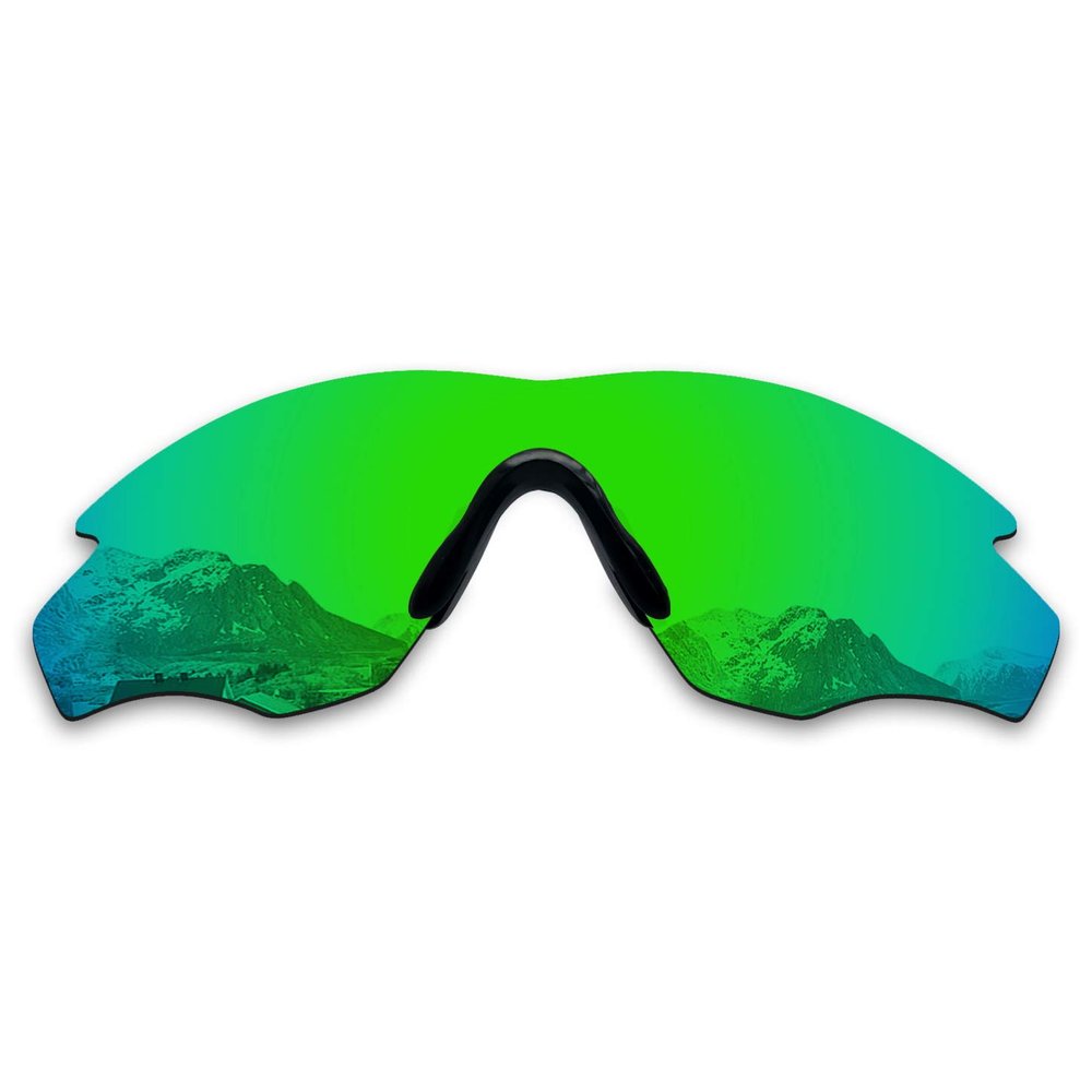 Puzzley Mirror Polarized Replacement Lenses for Oakley M2 Frame Asian Fit (AF) OO9345 Sunglasses - Green Mirror Polarized