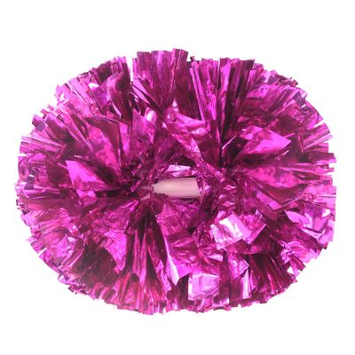 Hooshing 2PCS Hot Pink Pom Poms Cheerleading with Baton Handle for Team Spirit Sports Dance Cheering