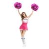 Hooshing 2PCS Hot Pink Pom Poms Cheerleading with Baton Handle for Team Spirit Sports Dance Cheering view 3