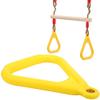Alomejor Pull Up Ring Kids Gymnastic Rings for Upper Body Strength Fitness Training Exercise Pull Ups(Yellow) view 3
