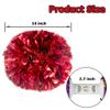 Hooshing 2PCS Red Pom Poms Cheerleading with Baton Handle for Team Spirit Sports Dance Cheering view 2