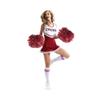 Hooshing 2PCS Red Pom Poms Cheerleading with Baton Handle for Team Spirit Sports Dance Cheering view 3