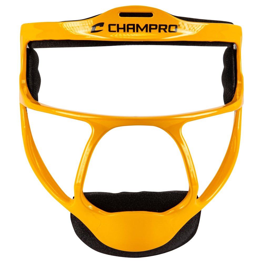 CHAMPRO Rampage Fastpitch Softball Fielders Ultra Lightweight Protective Face Mask, Gold