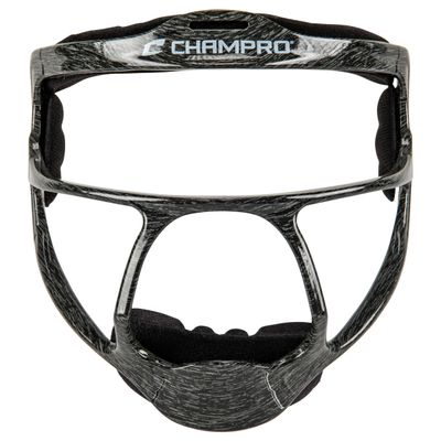 CHAMPRO Rampage Fastpitch Softball Fielders Ultra Lightweight Protective Face Mask , Heather Black, Youth