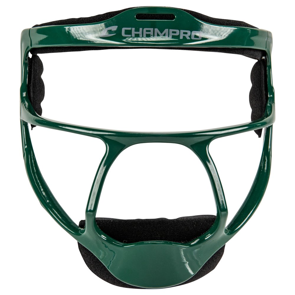 CHAMPRO Rampage Fastpitch Softball Fielders Ultra Lightweight Protective Face Mask, Forest Green