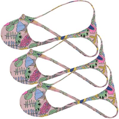 OROCOJUCO 3-Pack Men Cotton String Thong Underwear Contour Pouch Tangs Pink M