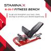 Stamina X 4-in-1 Fitness Bench - Adjustable Weight and Foldable Exercise Bench Roman Chair with Smart Workout App - Up to 250 lbs Weight Capacity view 2