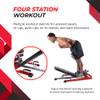 Stamina X 4-in-1 Fitness Bench - Adjustable Weight and Foldable Exercise Bench Roman Chair with Smart Workout App - Up to 250 lbs Weight Capacity view 3