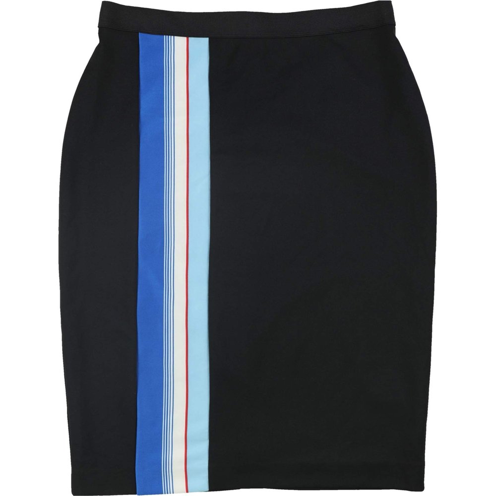 Alfani Womens Striped Business Pencil Skirt Black-Ivory S