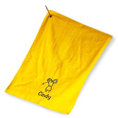 101 BEACH Personalized Women's Golf Bag Towel with Embroidered Name (Gold - Embroidered Name Woman)