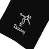 101 BEACH Women's Personalized Cotton Bowling Towel with Embroidered Name with Clip (Black - Embroidered Name - Woman) view 3