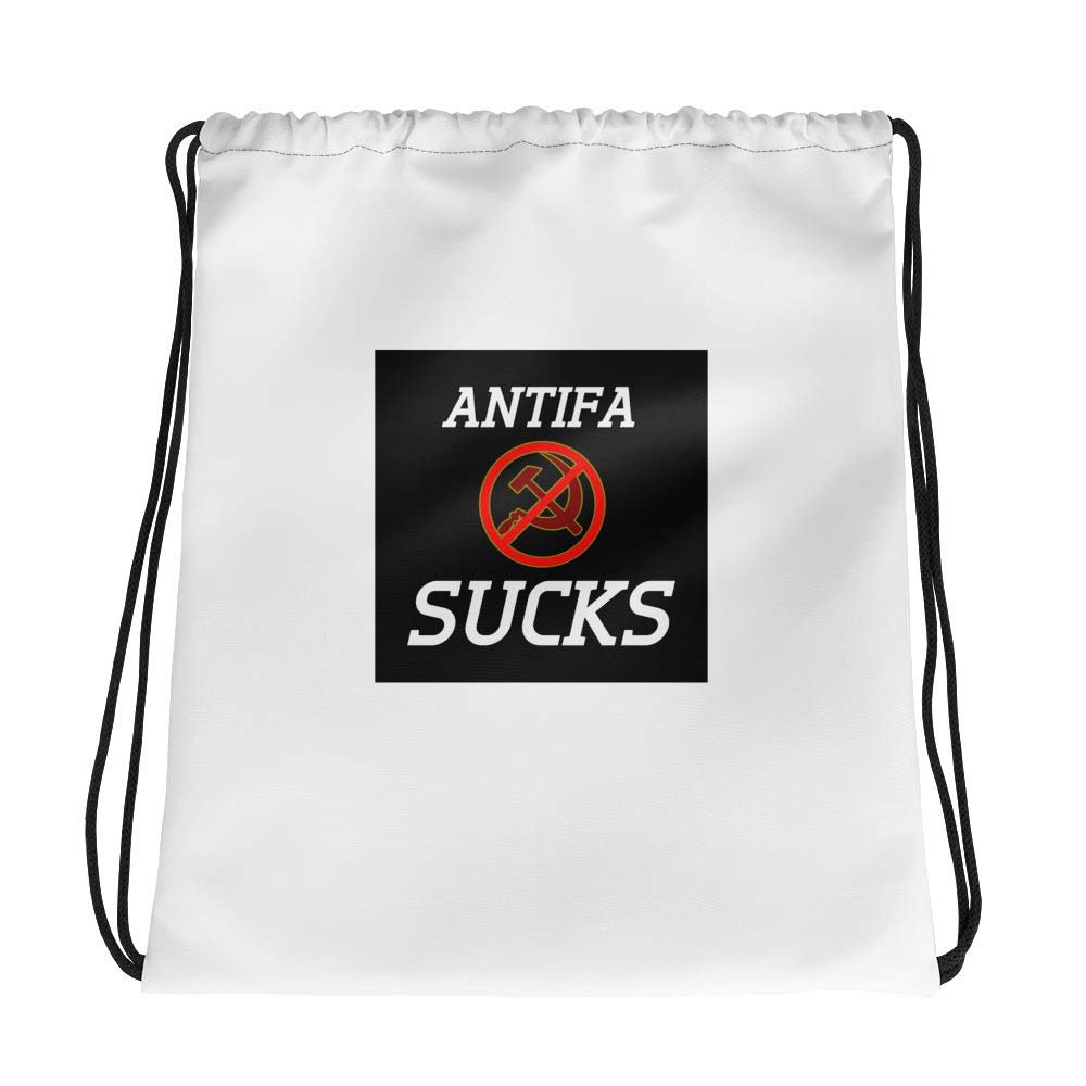 Antifa Sucks Drawstring bag