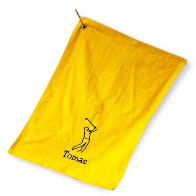 101 BEACH Personalized Men's Golf Bag Towel with Embroidered Name (Gold - Embroidered Name Man)