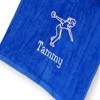 101 BEACH Women's Personalized Cotton Bowling Towel with Embroidered Name with Clip (Royal Blue - Embroidered Name - Woman) view 2