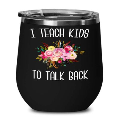 HollyWood & Twine Speech Therapist Gifts SLP Wine Tumbler Gift for Speech Language Pathologist SLP Therapy Tumbler Floral Insulated Hot Cold Cup BPA Free