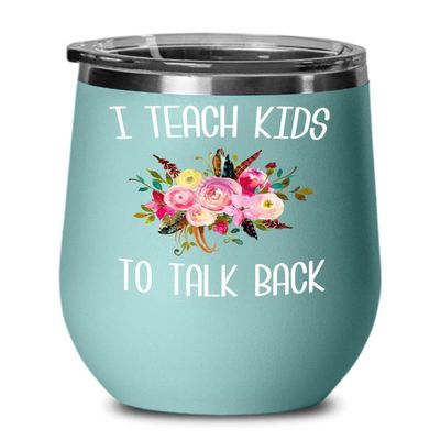 HollyWood & Twine Speech Therapist Gifts SLP Wine Tumbler Gift for Speech Language Pathologist SLP Therapy Tumbler Floral Insulated Hot Cold Cup BPA Free