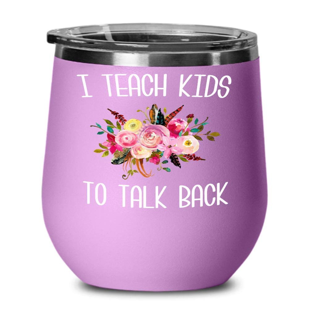 HollyWood & Twine Speech Therapist Gifts SLP Wine Tumbler Gift for Speech Language Pathologist SLP Therapy Tumbler Floral Insulated Hot Cold Cup BPA Free