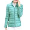hlysgo Women's Slim-Fit Quilted Puffer Jacket Lightweight Padded Warm Winter Casual Down Coat Zip Jackets Blue view 1