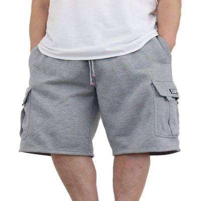 Dreamusa Men's Fleece Cargo Shorts Heavyweight M-5XL [DFP-1] (Grey, 5X-Large)